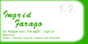 ingrid farago business card